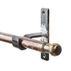 STANLEY Gardinstång/stång med konsoll, Svart/grå 2st