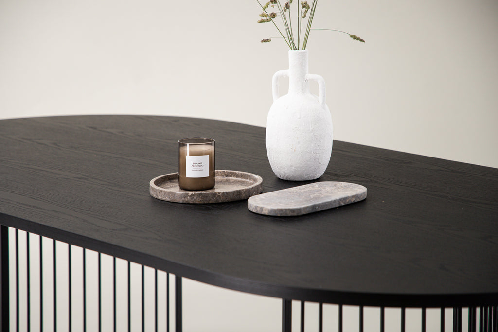 Hamneskär Ovala Matbord 220 x 110 Svart