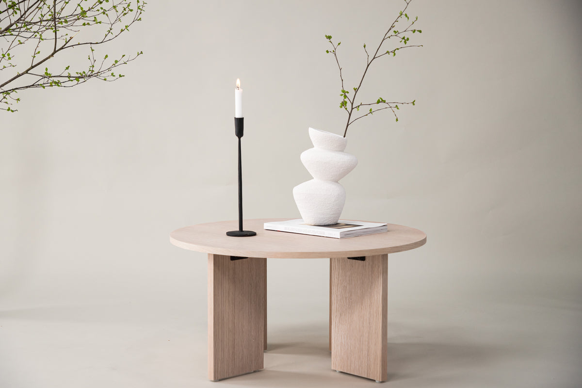 Askerön Soffbord ⌀80 Vitputsad