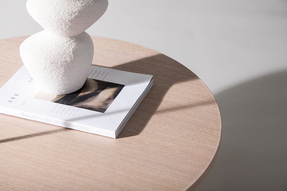 Askerön Soffbord ⌀80 Vitputsad