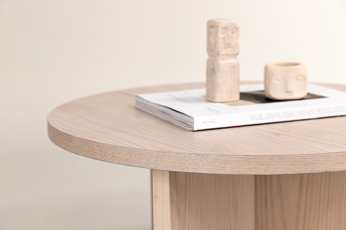 Saltö Soffbord ⌀85 Vitputsad