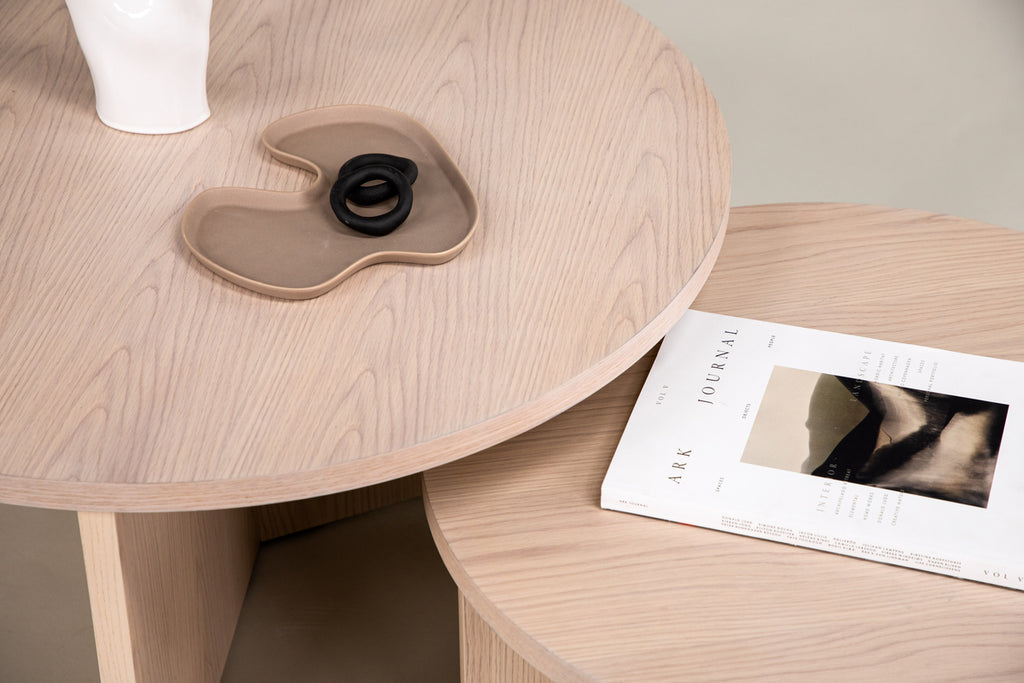 Saltö Soffbord ⌀85 Vitputsad