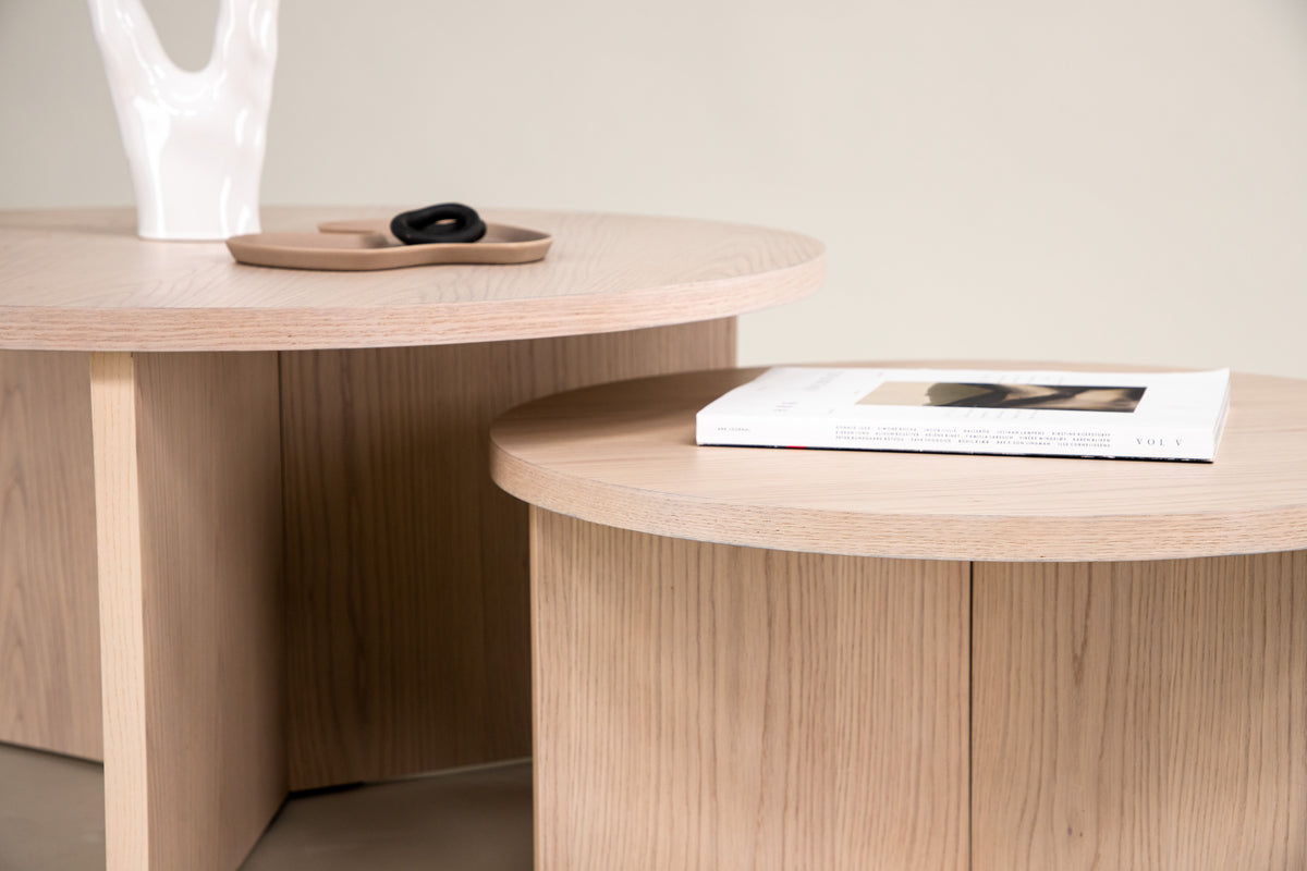 Saltö Soffbord ⌀65 Vitputsad