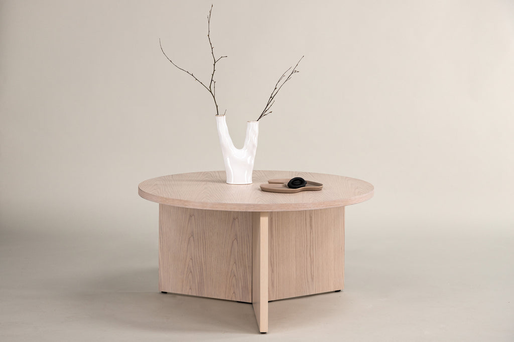 Saltö Soffbord ⌀65 Vitputsad