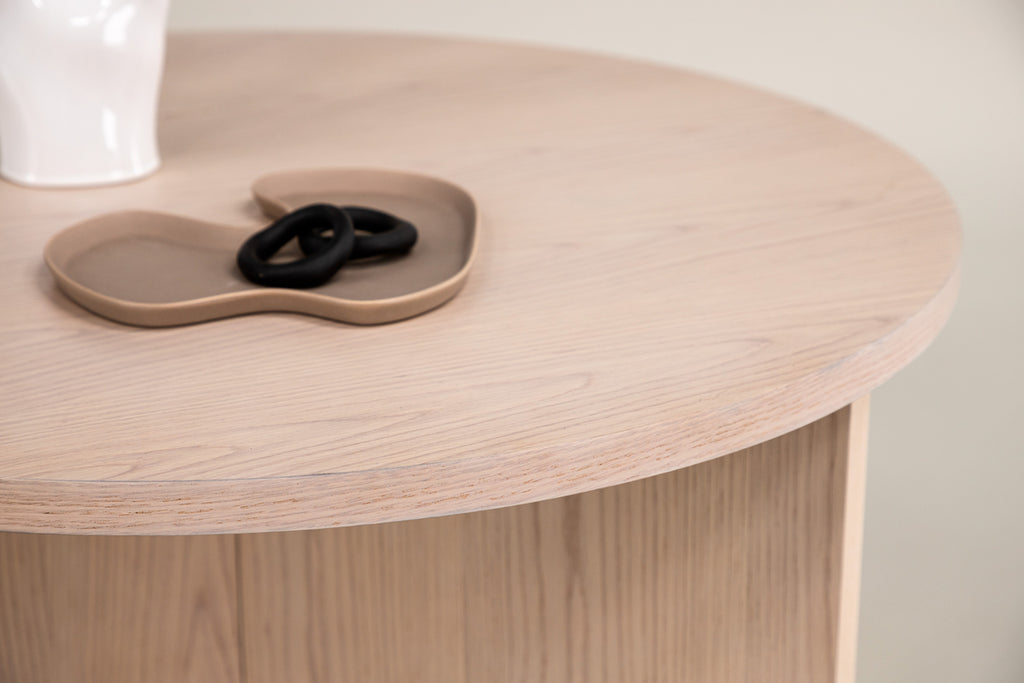 Saltö Soffbord ⌀65 Vitputsad