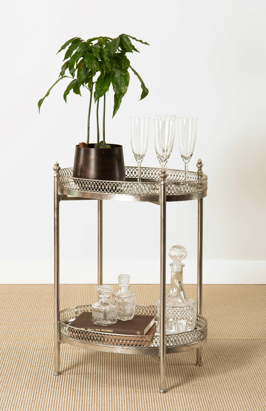 Spegelbord Drink Silver