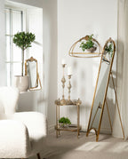 Golvspegel Ornament Guld