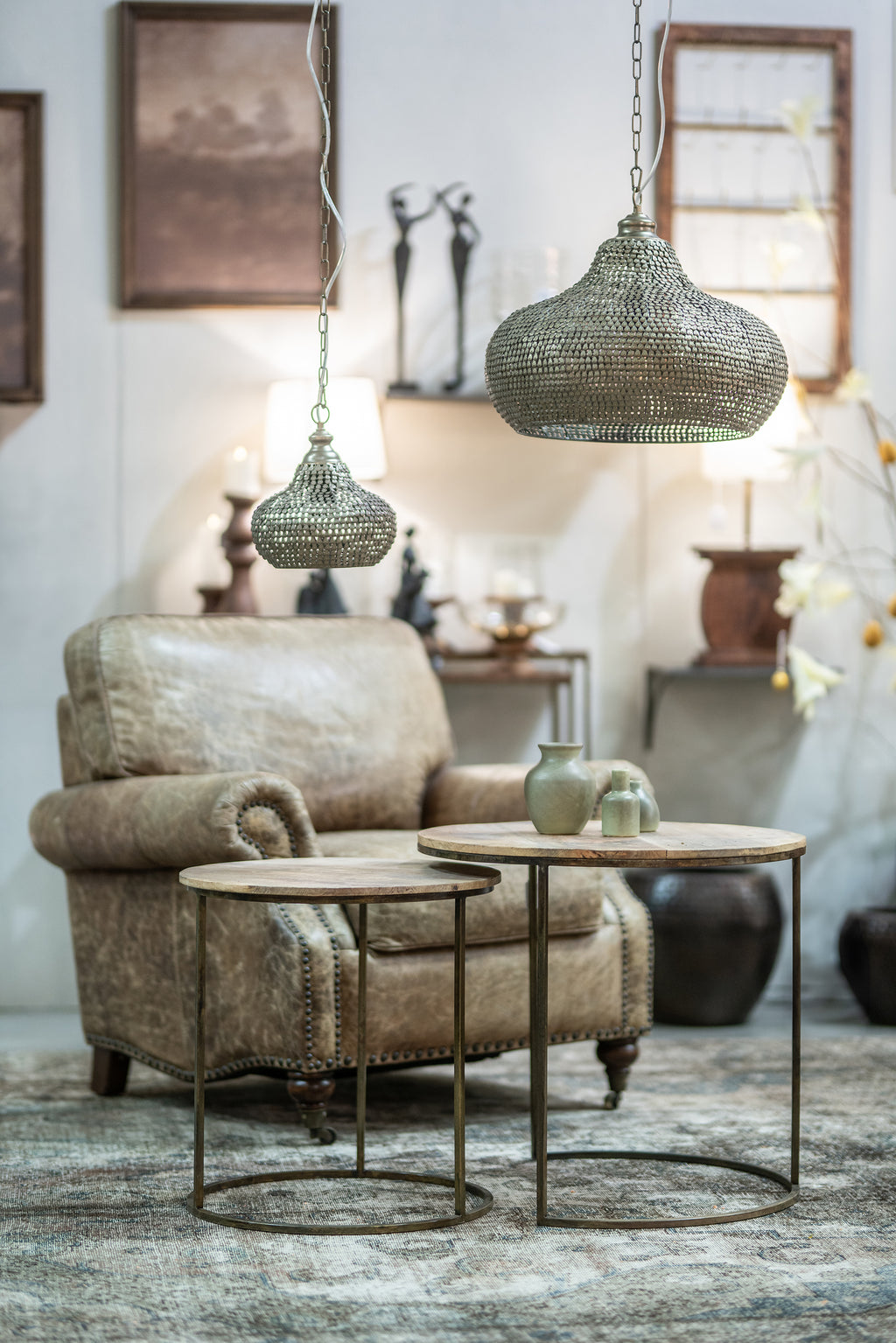 Taklampa Alina Antik Mässing