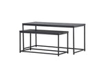 Staal Soffbord Bord 1: 43x100 cm Bord 2: 33x75cm Svart