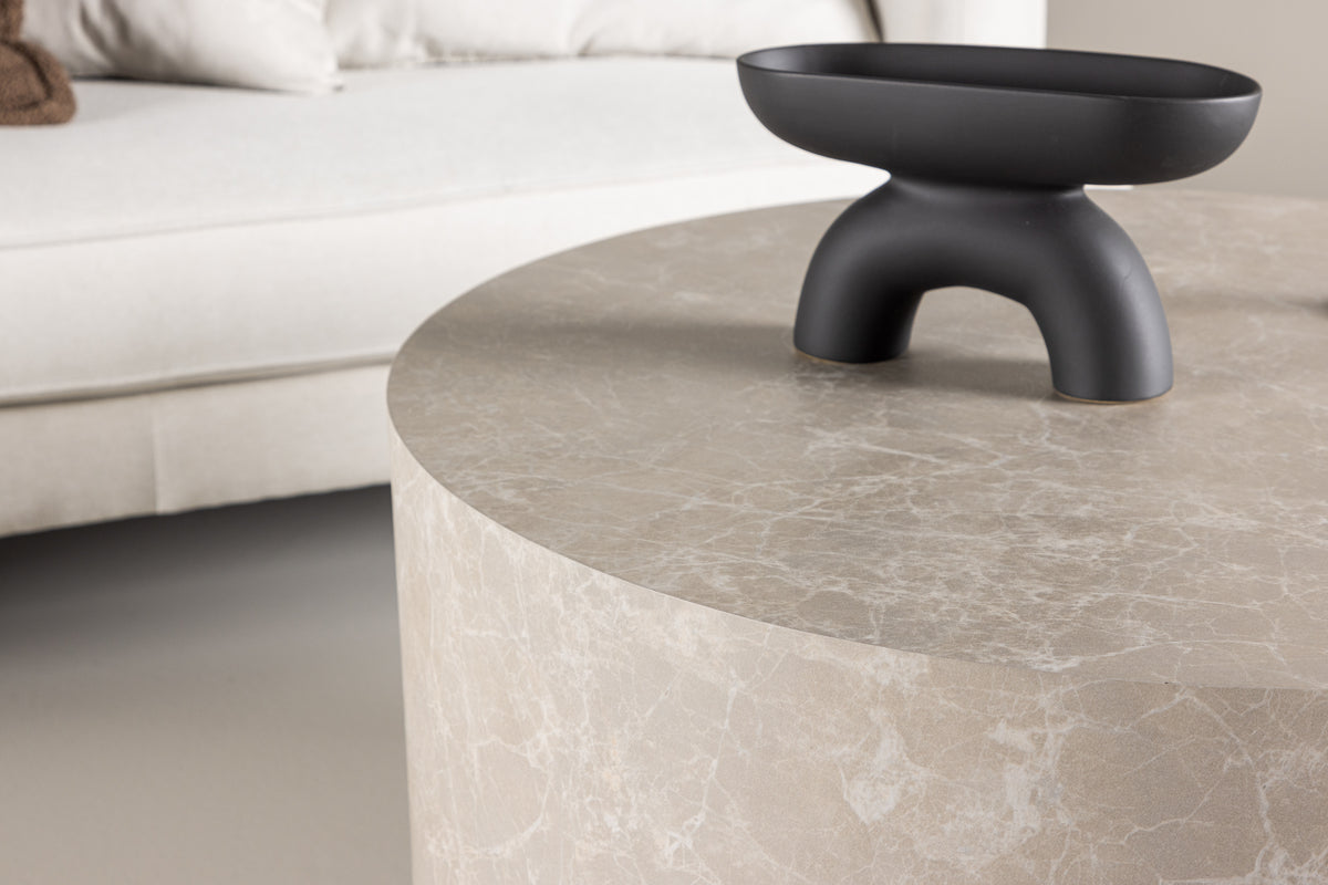 York Soffbord ⌀80 Beige