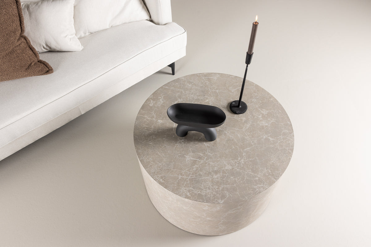 York Soffbord ⌀80 Beige