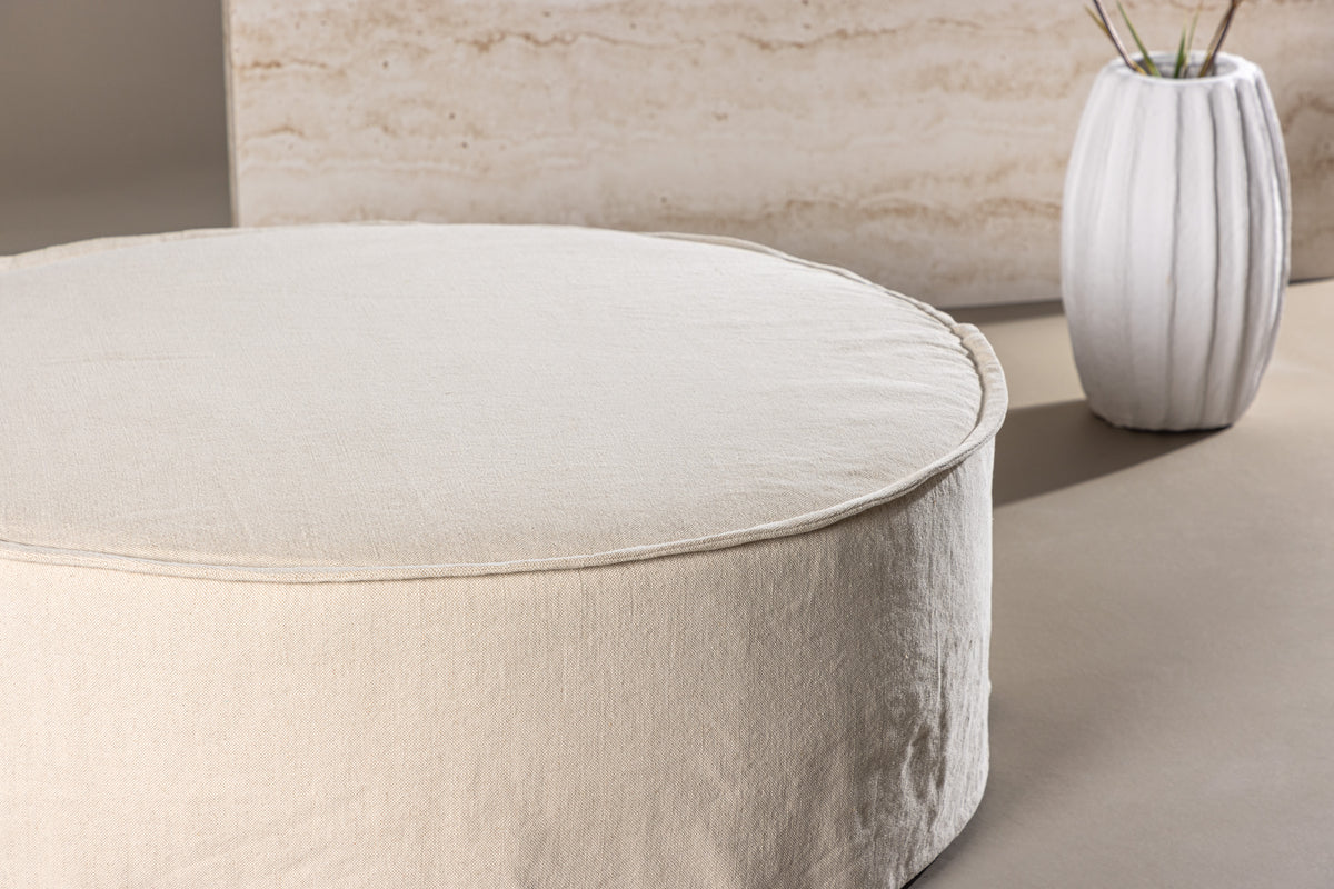 Vindö Ottoman ⌀101 ⌀101 Beige