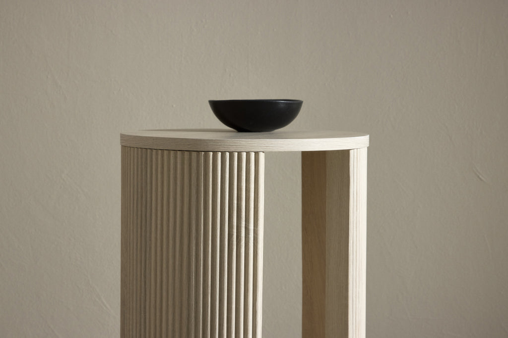 Bristol Sidobord ⌀40 Vitputsad