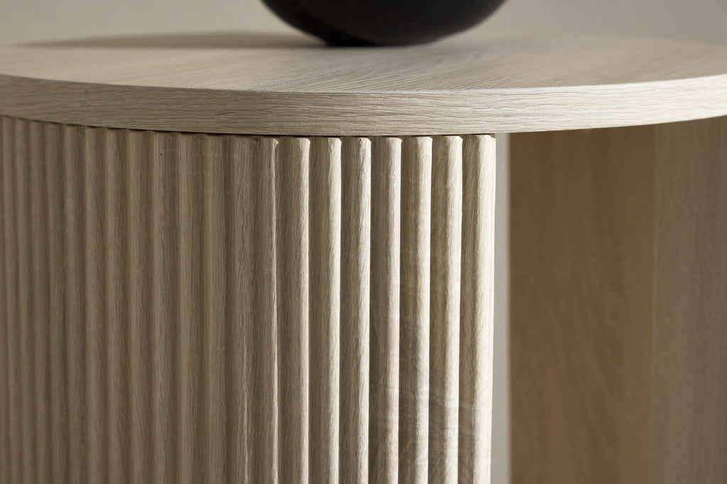 Bristol Sidobord ⌀40 Vitputsad