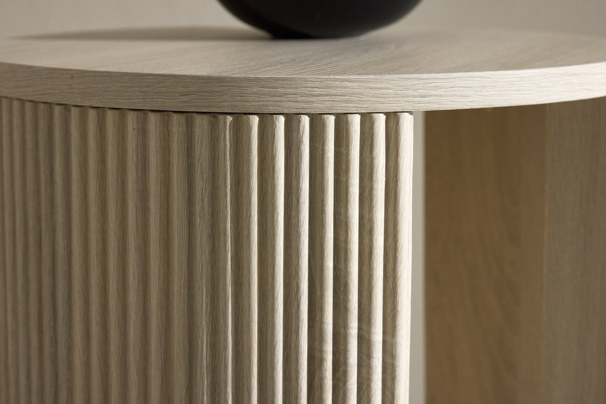 Bristol Sidobord ⌀40 Vitputsad