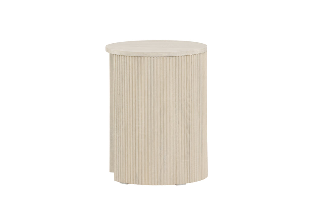 Bristol Sidobord ⌀40 Vitputsad