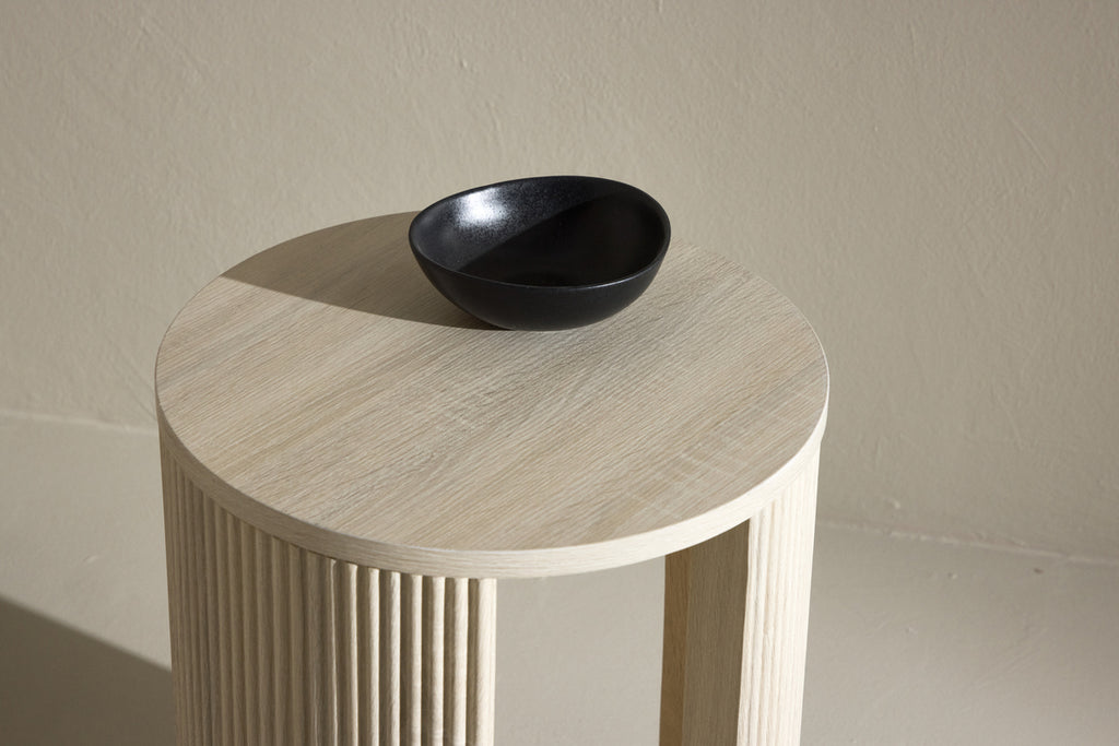 Bristol Sidobord ⌀40 Vitputsad