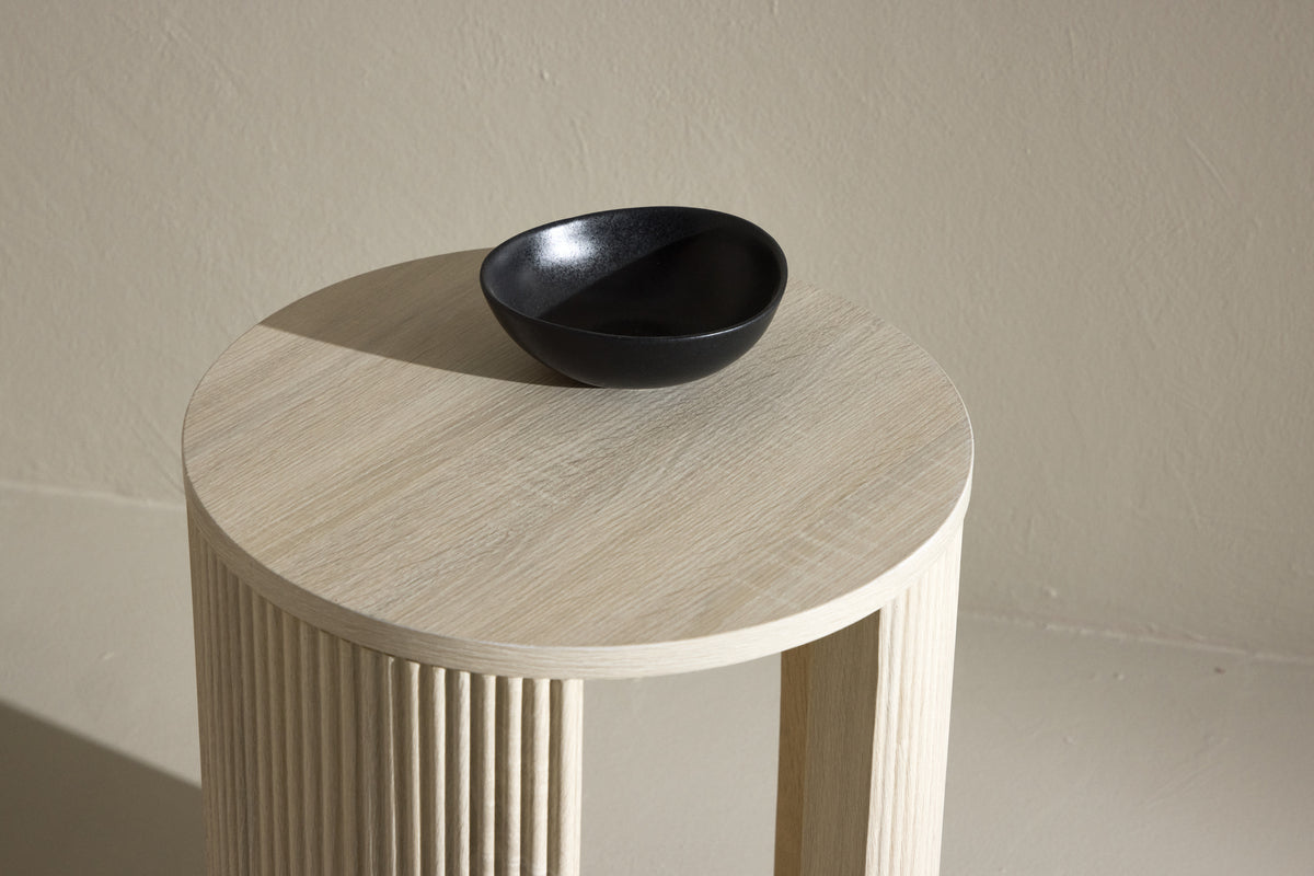 Bristol Sidobord ⌀40 Vitputsad