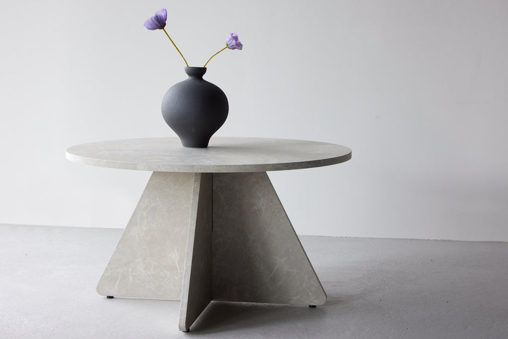 Bootcut Soffbord ⌀80 Beige