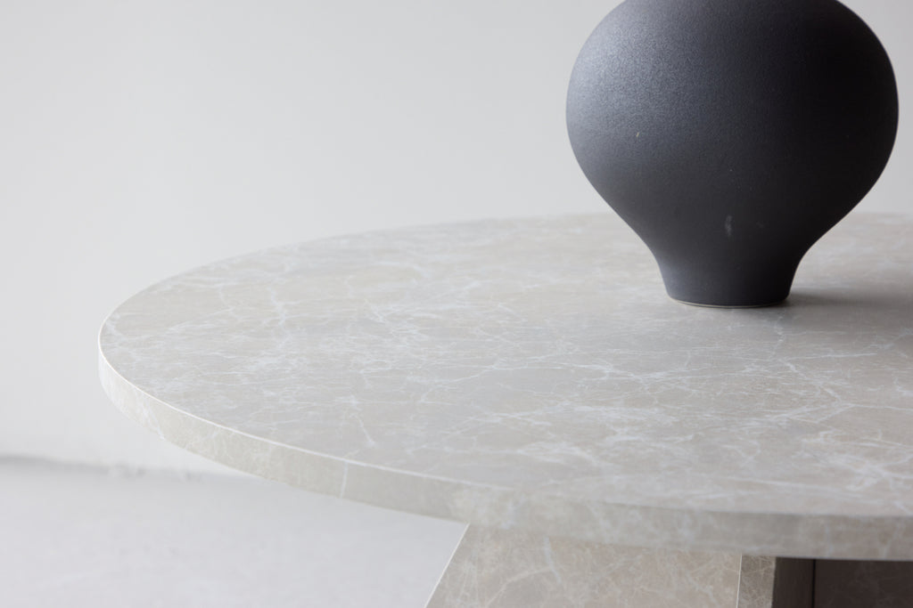 Bootcut Soffbord ⌀80 Beige