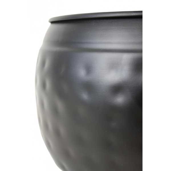 Plåtkruka Rund Svart