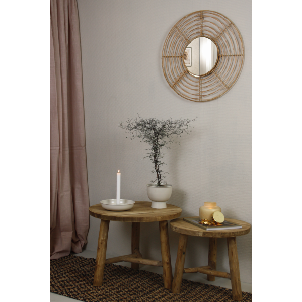 Sidobord/pall trä 3 ben stor