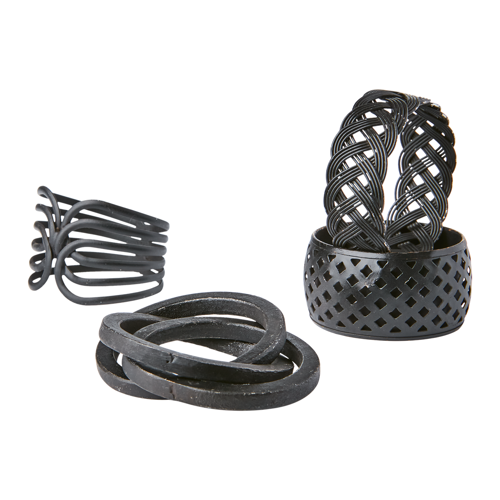 ODIN Servettring, svart 12st