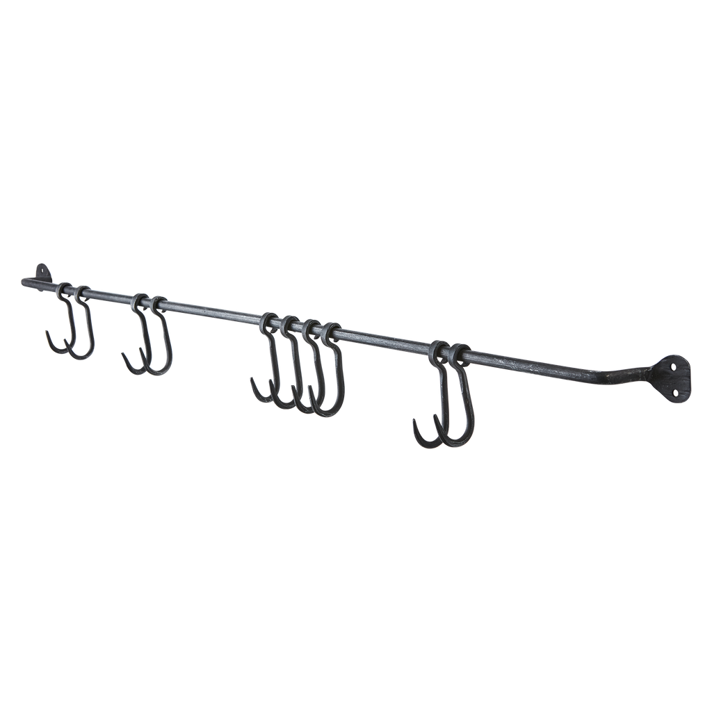LOKE Stång med krokar M, Svart 2st