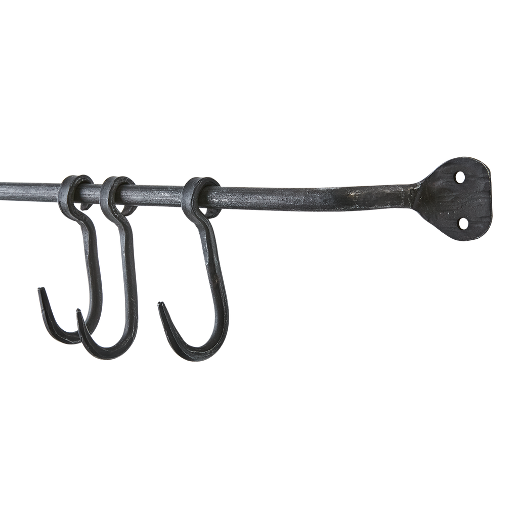 LOKE Stång med krokar M, Svart 2st