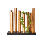 PIPER Ljusstake/vas, Kopparfärgad/svart
