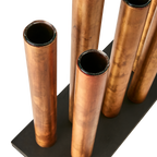 PIPER Ljusstake/vas, Kopparfärgad/svart