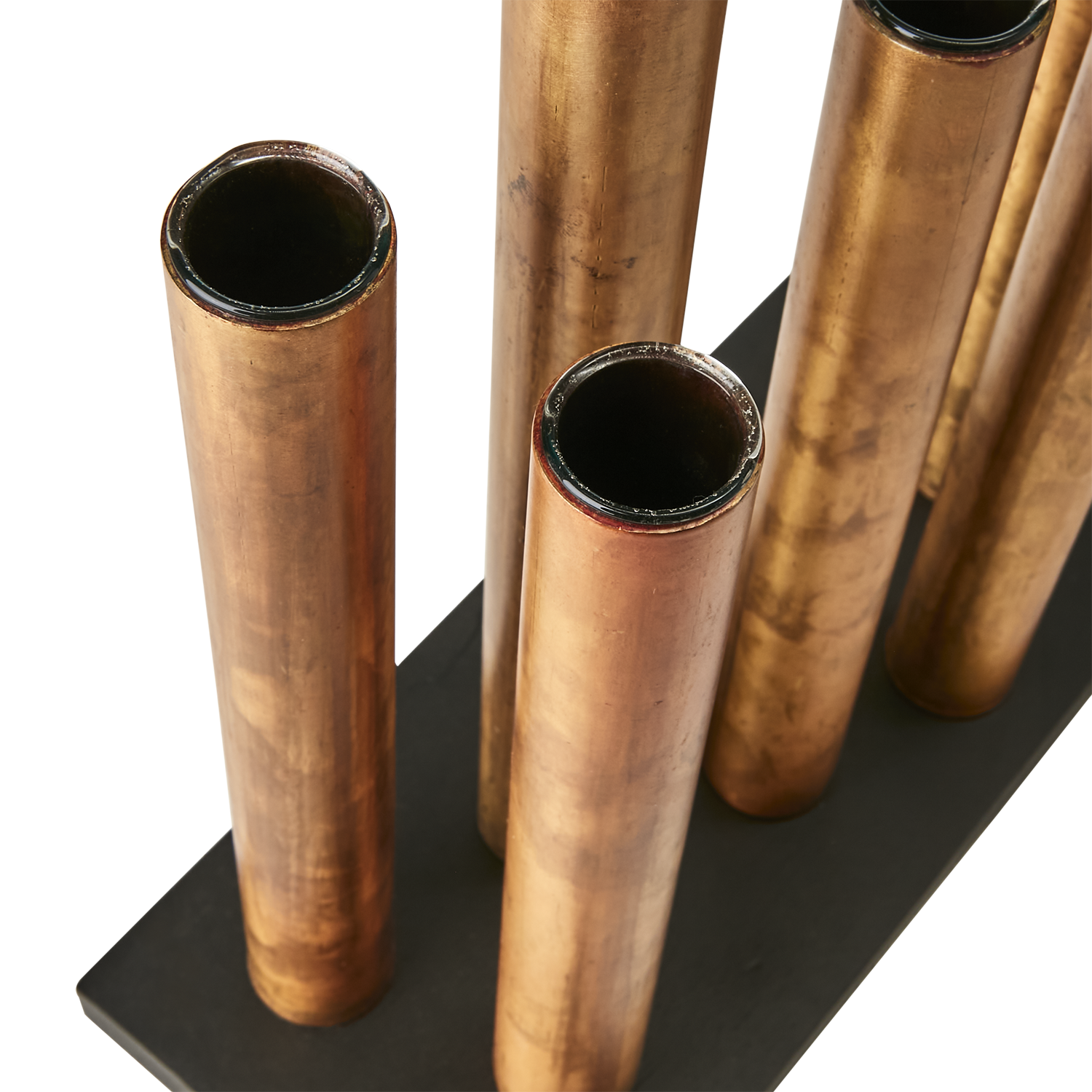 PIPER Ljusstake/vas, Kopparfärgad/svart