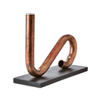 PIPER Ljusstake/vas, Kopparfärgad/svart 2st