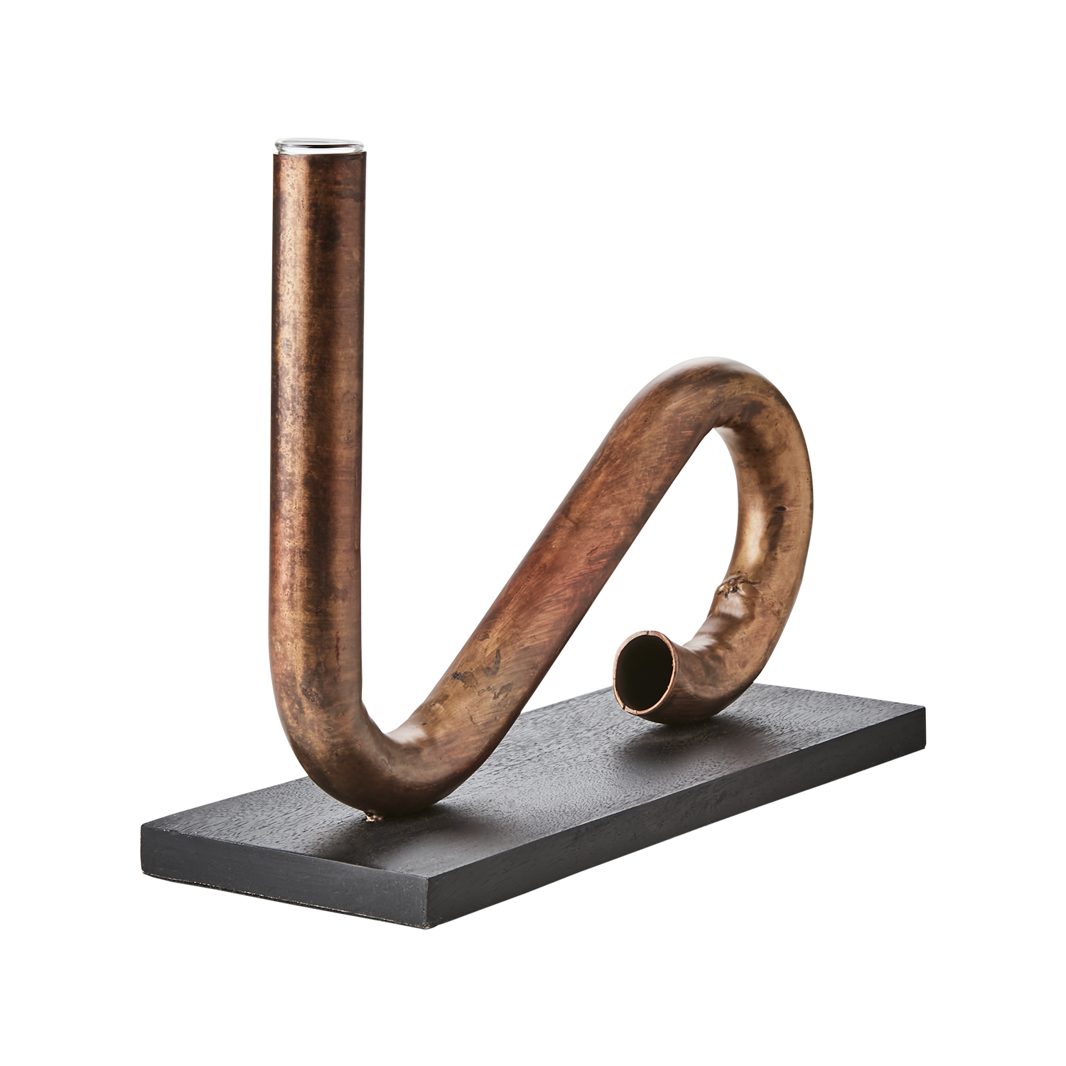 PIPER Ljusstake/vas, Kopparfärgad/svart 2st