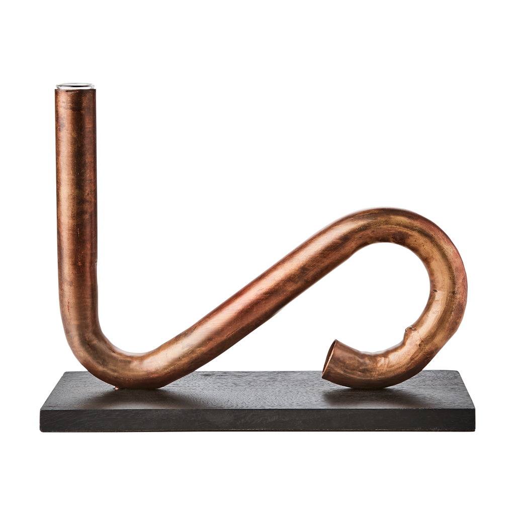 PIPER Ljusstake/vas, Kopparfärgad/svart 2st