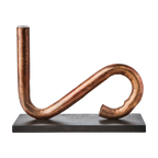 PIPER Ljusstake/vas, Kopparfärgad/svart 2st