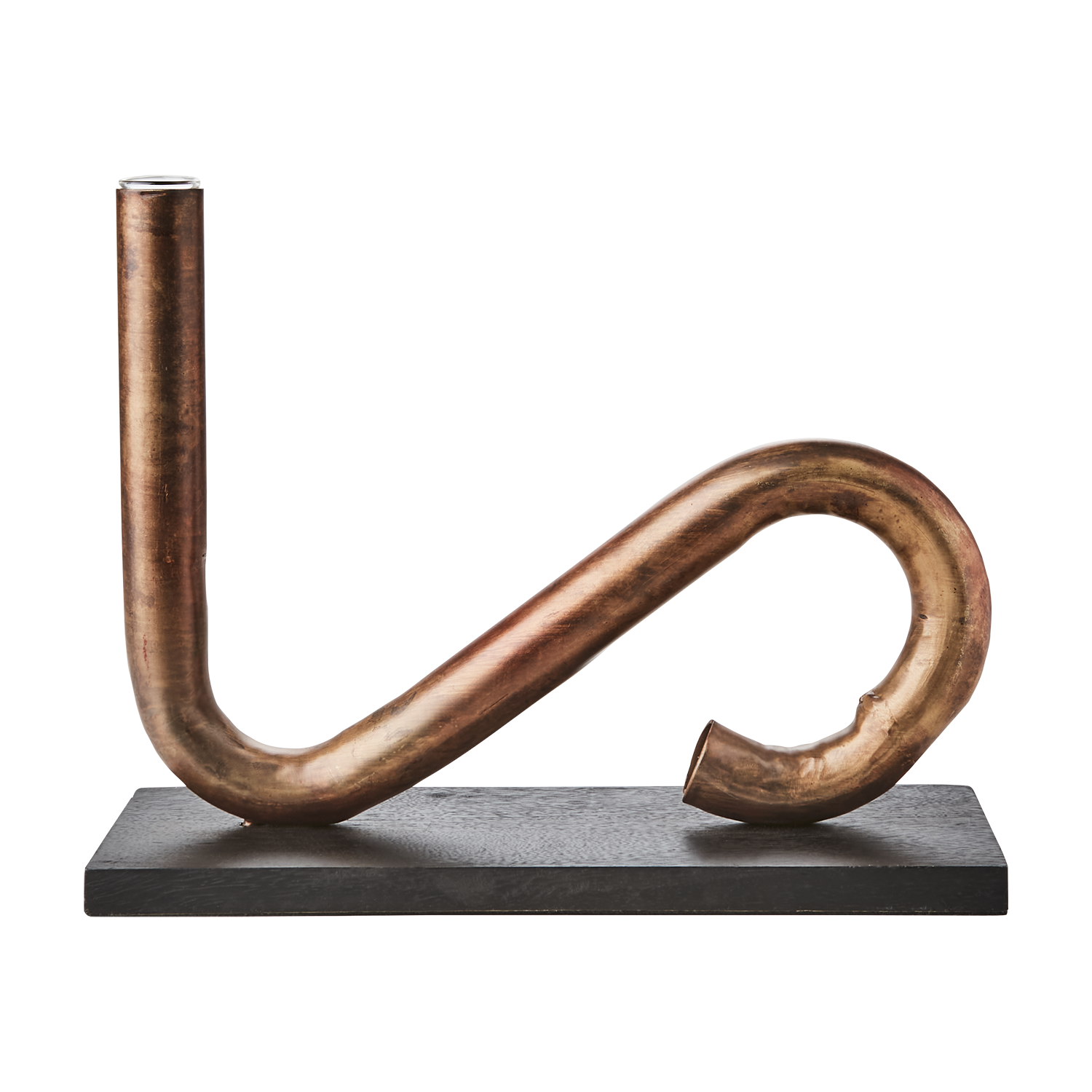 PIPER Ljusstake/vas, Kopparfärgad/svart 2st