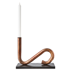 PIPER Ljusstake/vas, Kopparfärgad/svart 2st