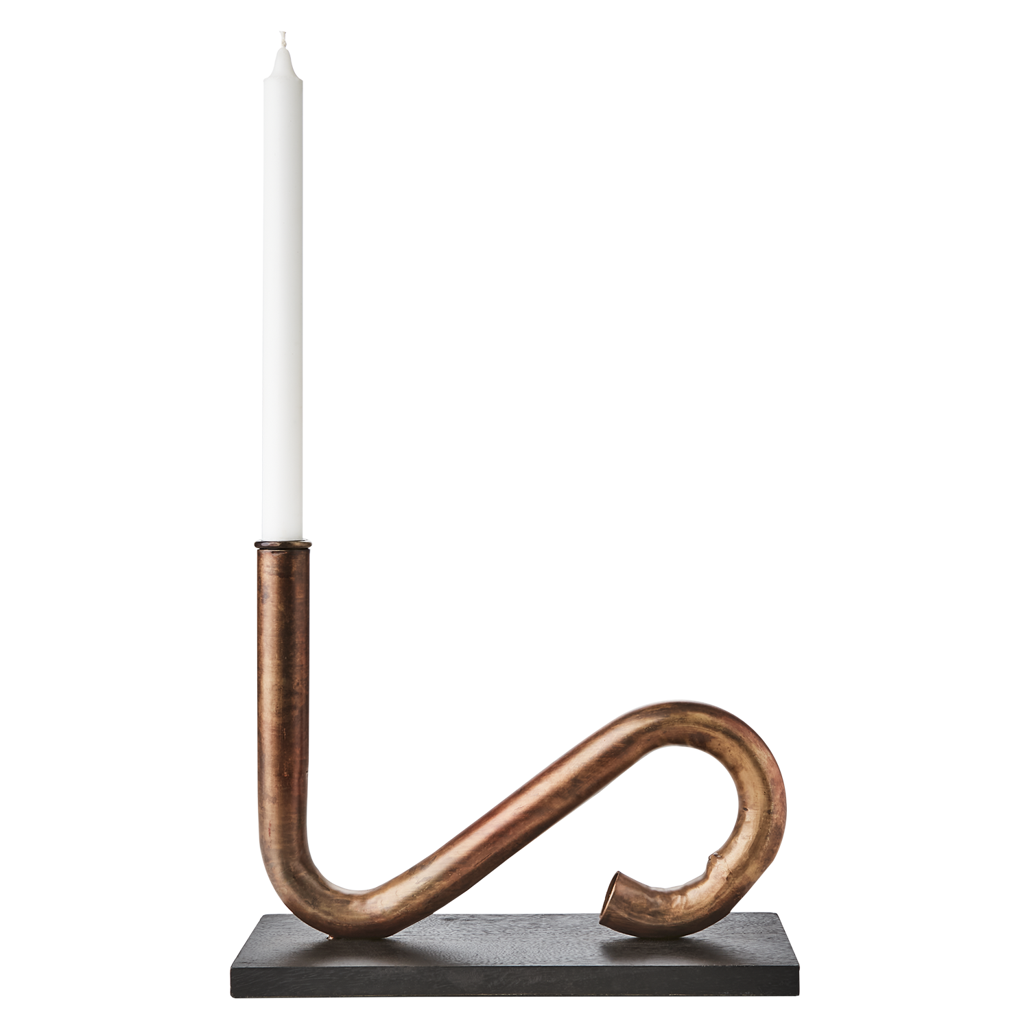 PIPER Ljusstake/vas, Kopparfärgad/svart 2st