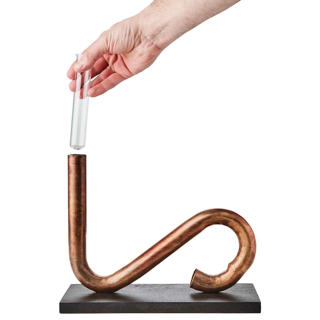 PIPER Ljusstake/vas, Kopparfärgad/svart 2st