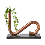 PIPER Ljusstake/vas, Kopparfärgad/svart 2st