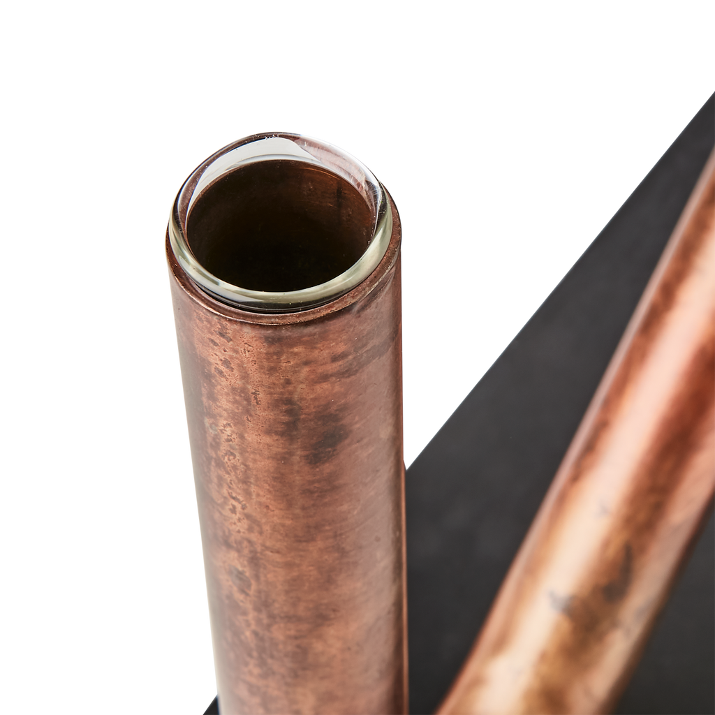 PIPER Ljusstake/vas, Kopparfärgad/svart 2st