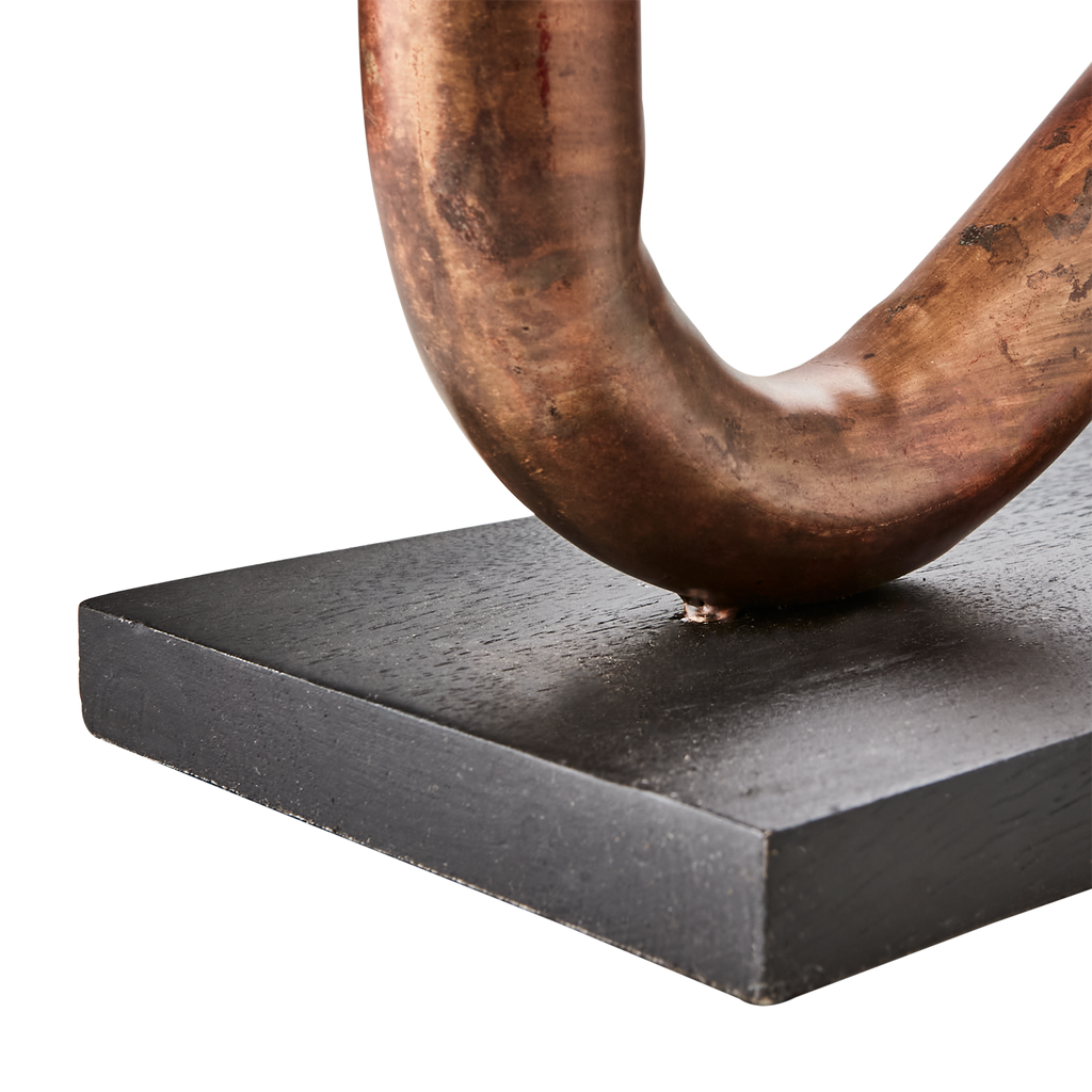 PIPER Ljusstake/vas, Kopparfärgad/svart 2st