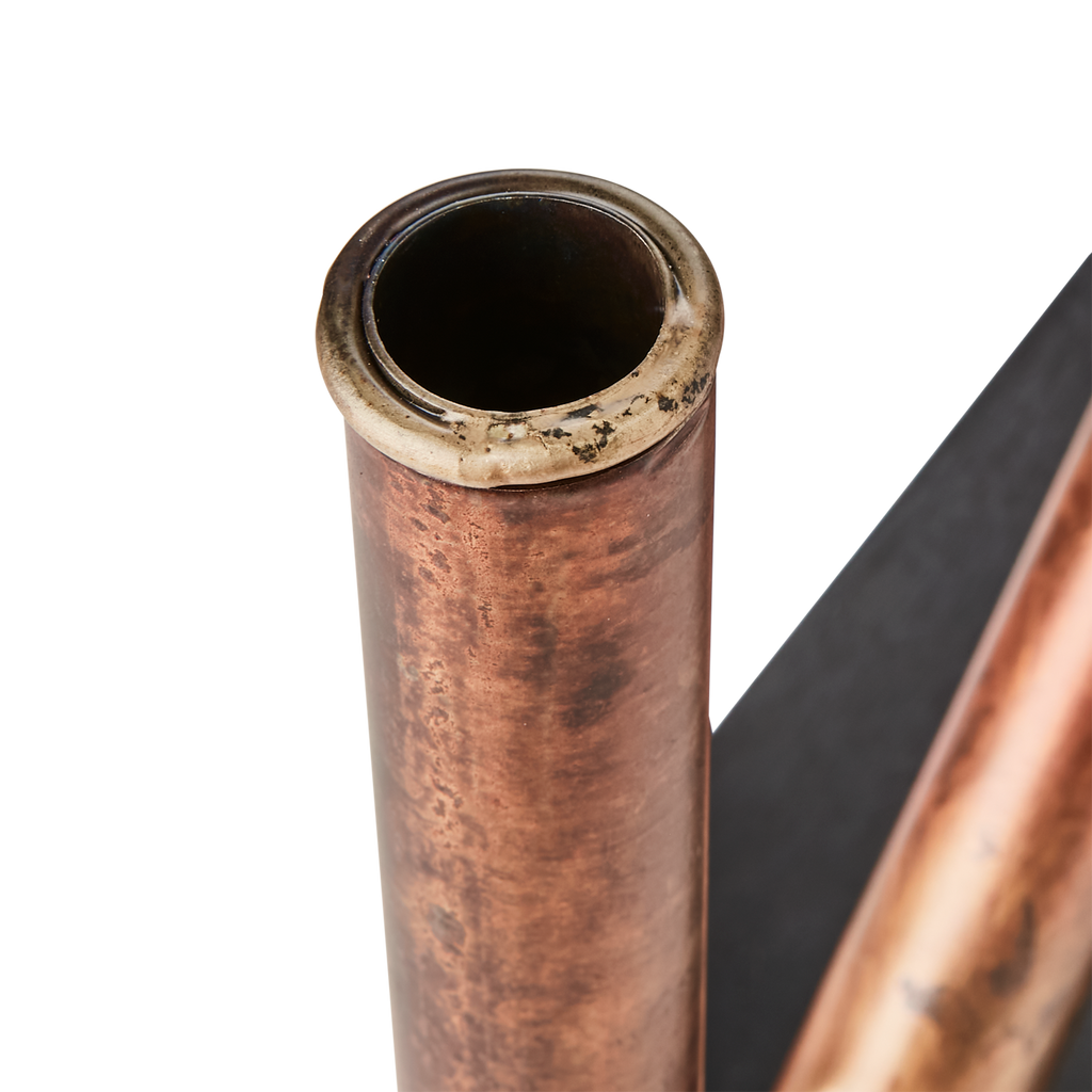 PIPER Ljusstake/vas, Kopparfärgad/svart 2st