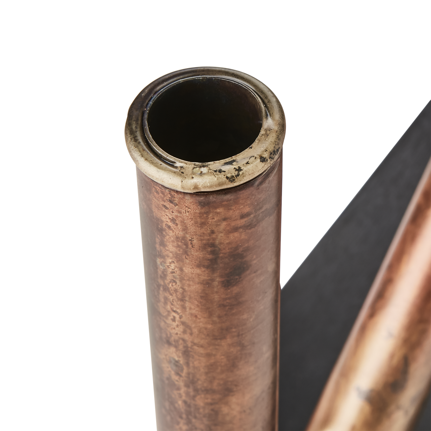 PIPER Ljusstake/vas, Kopparfärgad/svart 2st