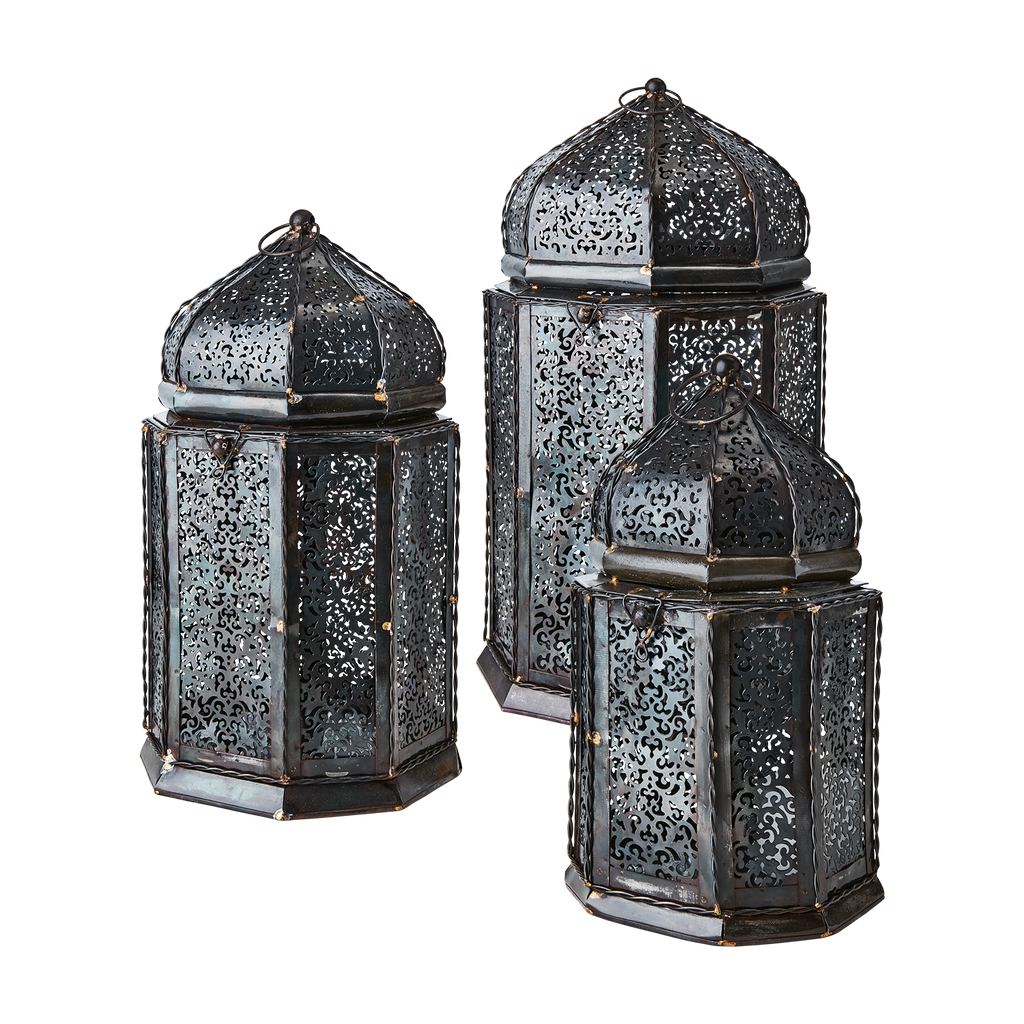 ORYX Lykta, set om 3, Svart