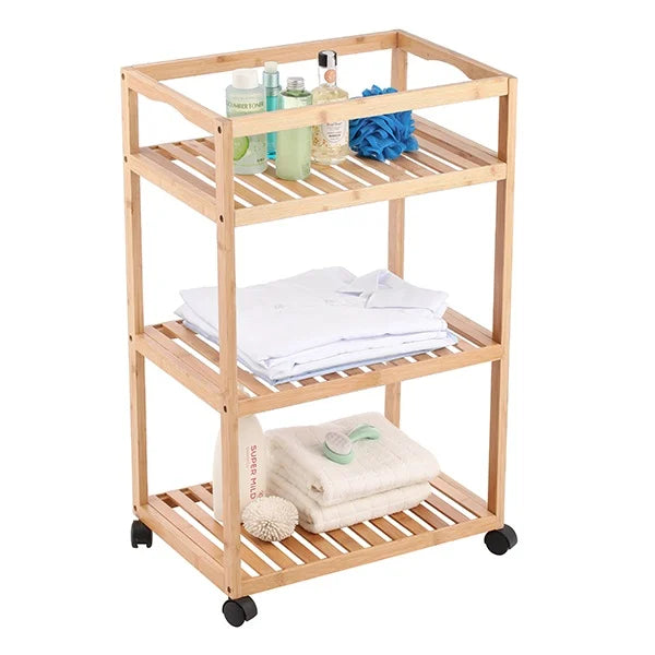 Badrumsvagn bambu