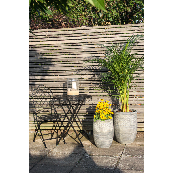 Caféset metall svart