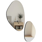 2-Pack Stensformade Väggspeglar – Asymmetriska Organiska Ramar Modern Hemdekor
