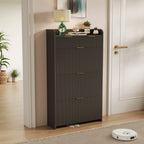 Superaly Skoskåp 2 Lådor & 3 Flakar 76,6×24×133,5 cm – Entré Vardagsrumsförvaring